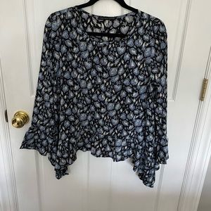 Blue Floral Dress Shirt